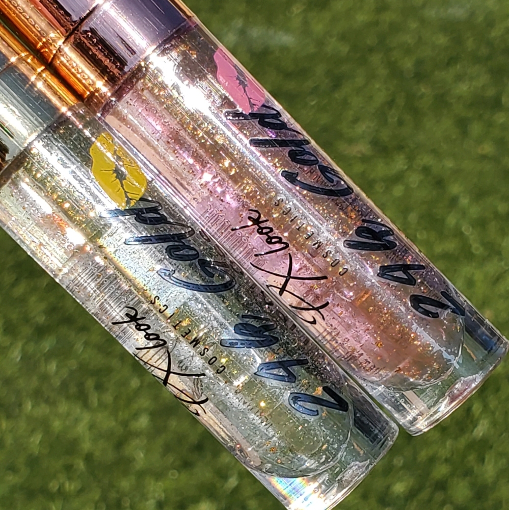 2 pcs px look 24k gold flake lip gloss